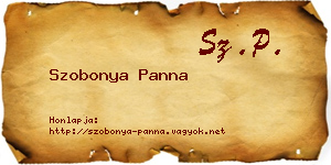 Szobonya Panna névjegykártya